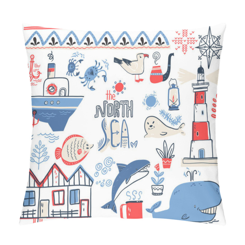 Personality  North Sea ,scandinavian Style Symbols Pillow Covers