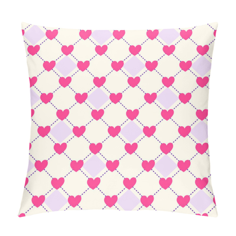 Personality  Seamless Geometric Heart Pattern Pillow Covers