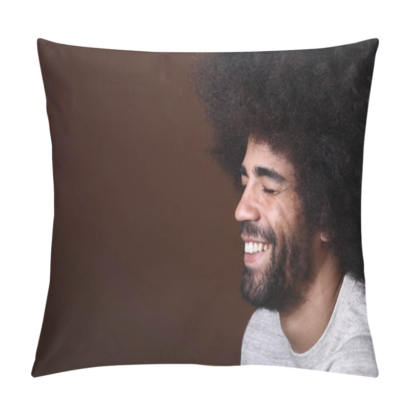 Personality  Portrait Of A Happy Man Pillow Covers