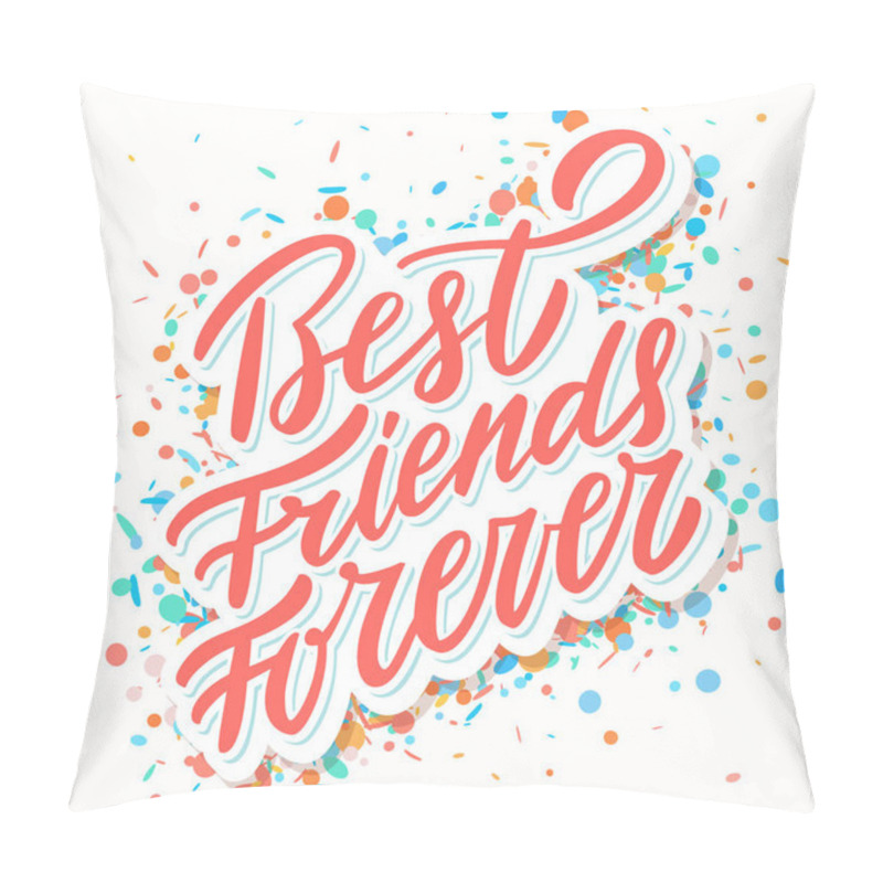 Personality  Best Friends Forever. Hand Lettering. Pillow Covers