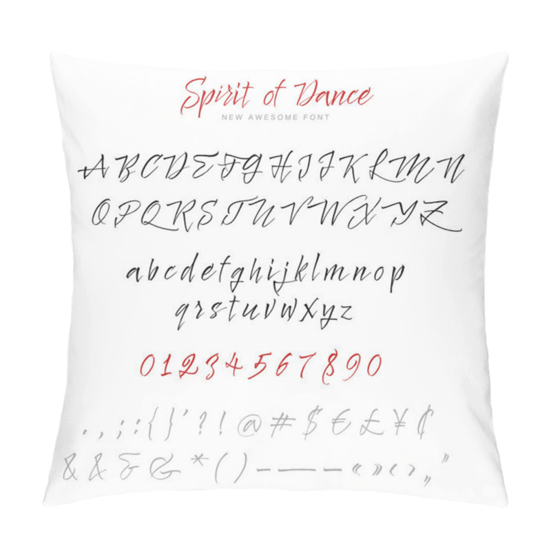 Personality  Modern Vector Alphabet. ABC Painted Letters. Modern Brushed Lettering. Painted Alphabet Pillow Covers