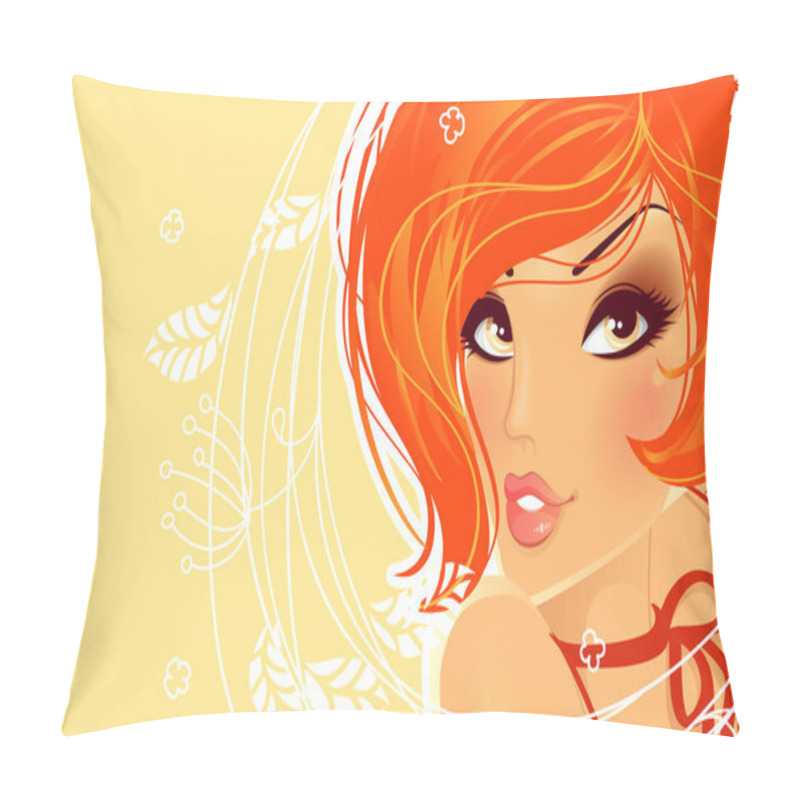 Personality  Beauty Floral Woman Pillow Covers