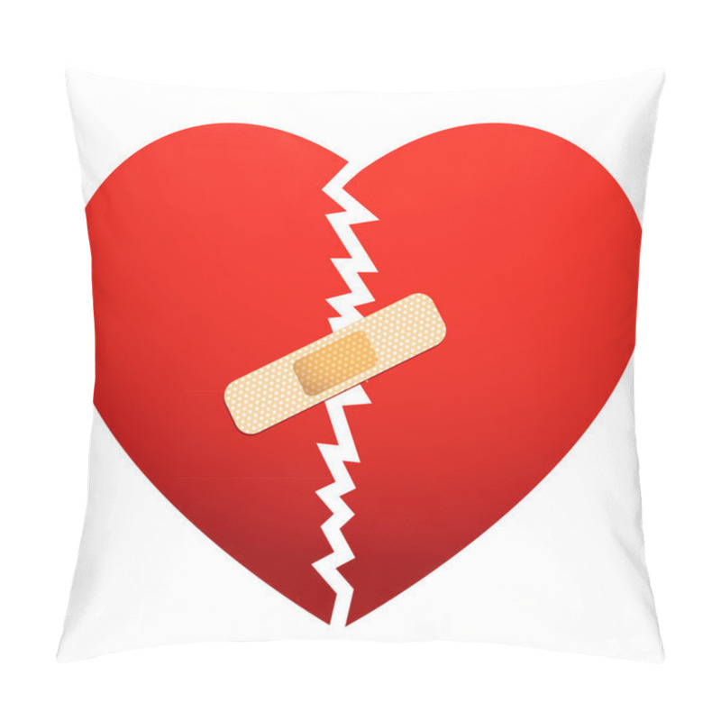 Personality  Broken Heart, Wounded Heart Red Hearts Band-aid Pillow Covers