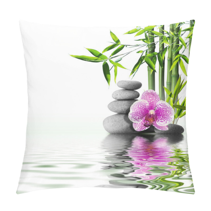 Personality  Purple Orchid Flower End Bamboo On Water Pillow Covers