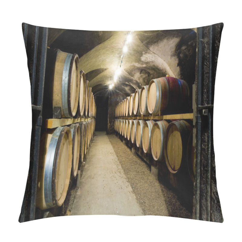 Personality  Wine Cellar In Burgundy Pillow Covers