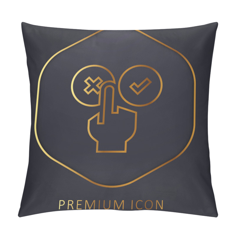 Personality  Bad Review Golden Line Premium Logo Or Icon Pillow Covers