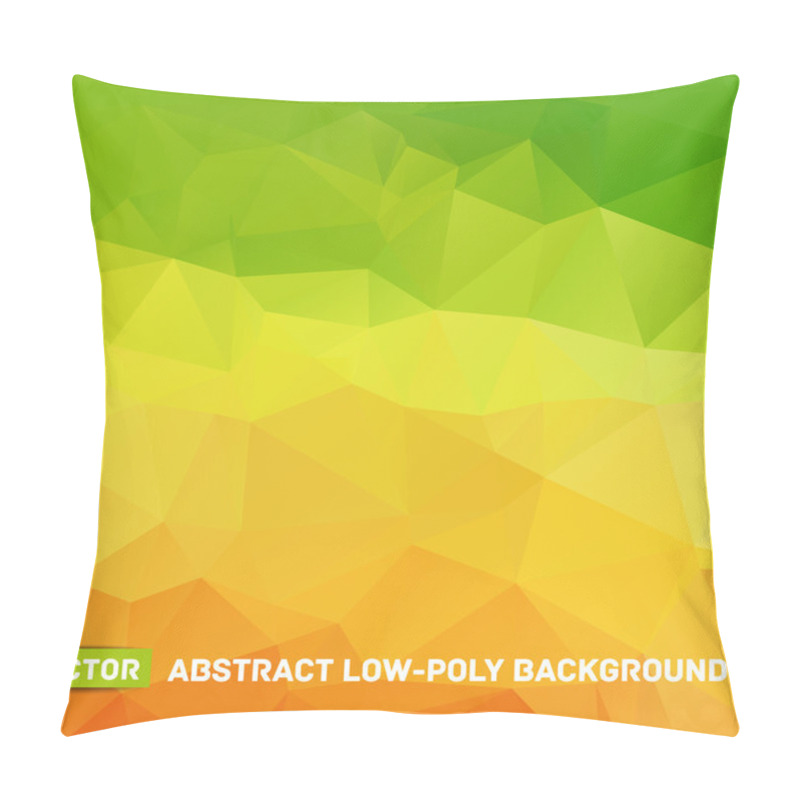 Personality  Vector Abstract Polygonal Green Background Pillow Covers