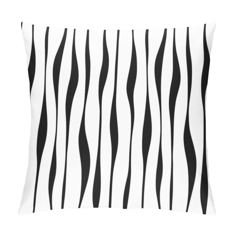 Personality  Seamless Pattern Of Stylised Graphic Stripes On A White Background. Vector Illustration. Pillow Covers