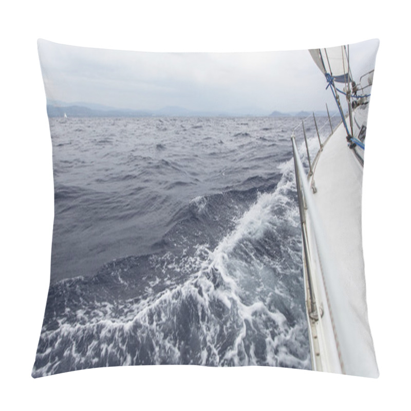 Personality  Sailing In The Sea In Stormy Weather Pillow Covers