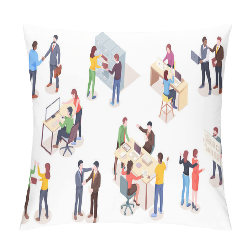 Personality  Set Of Vector Office Worker Or Coworker Employee Pillow Covers