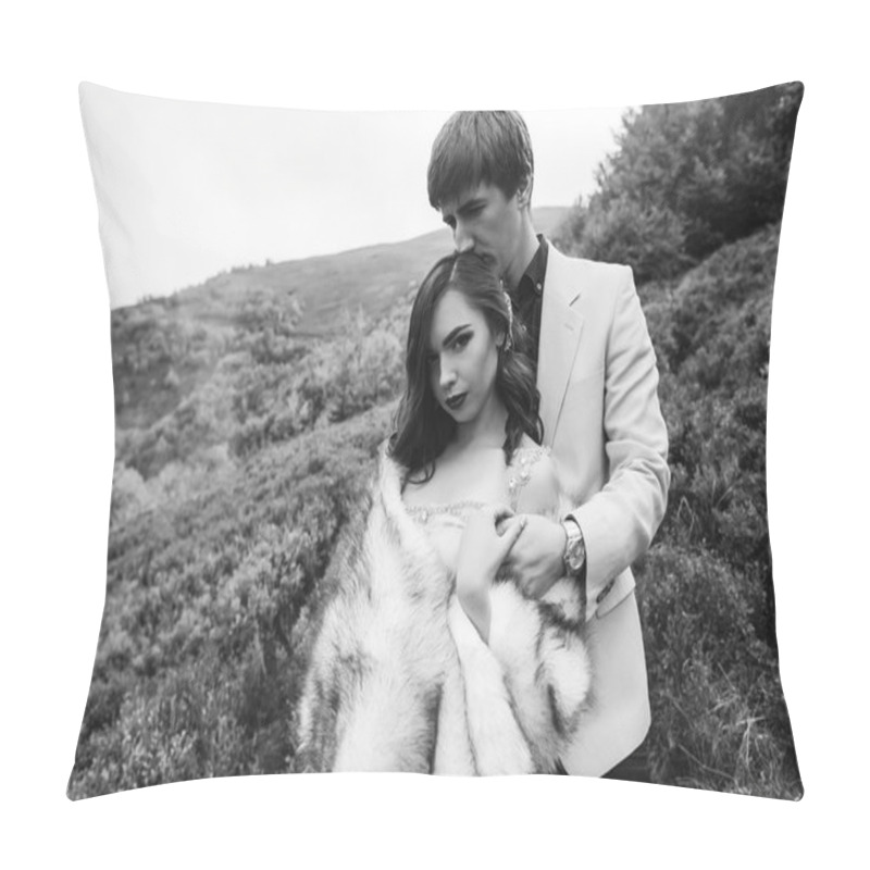 Personality  Happy Newly Married Couple Pillow Covers