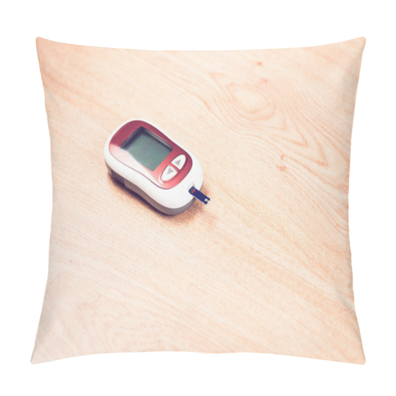 Personality  Testing High Blood Sugar With Glucometer, Blood Glucose Meter Pillow Covers