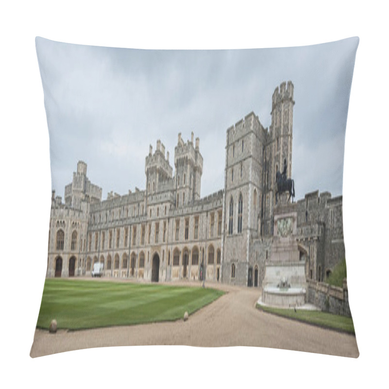 Personality  WINDSOR, ENGLAND -MAY, 24 2018: Windsor Castle, Built In The 11th Century, Is   The Residence Of The British Royal Family At Windsor In The English County Of Berkshire, United Kingdom   Pillow Covers