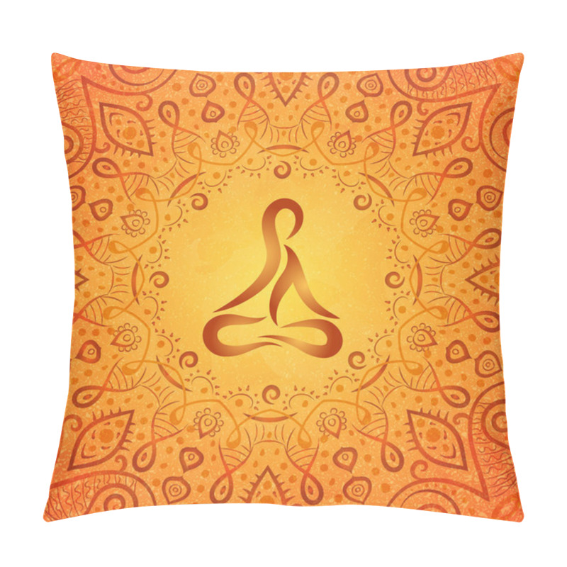 Personality  Mandala, Yoga, Frame Pillow Covers