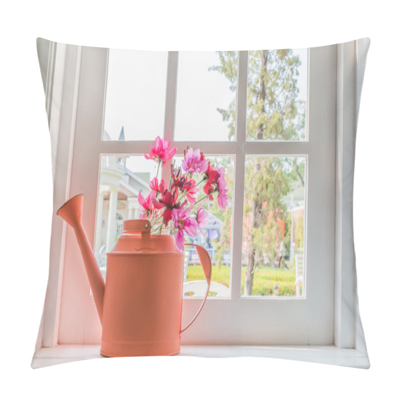 Personality  Pot With A Flower On The Windowsill Country House  Pillow Covers