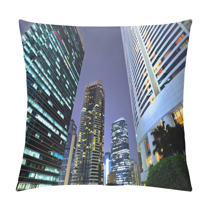 Personality  Commercial District In Hong Kong Pillow Covers