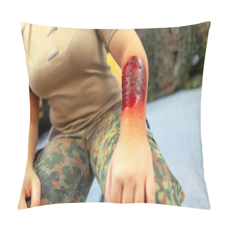 Personality  Make Up Burn Wound On A Victim Pillow Covers