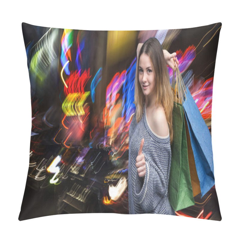 Personality  Shopping In New York City Pillow Covers