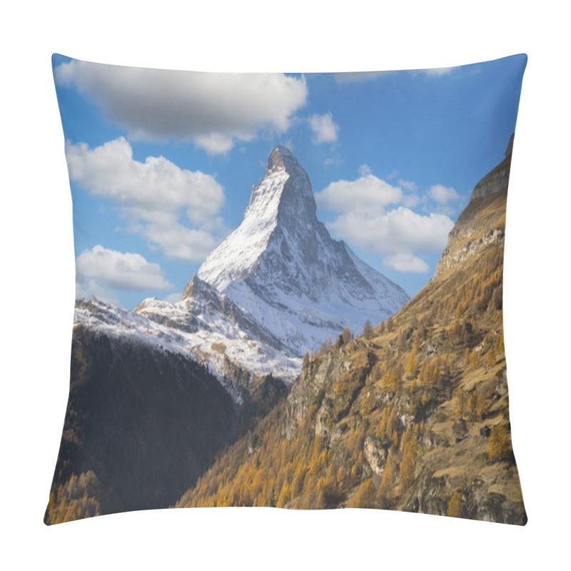 Personality  Beautiful Landscape View Of Matterhorn In In Autumn At Zermatt ,Switzerland. Pillow Covers