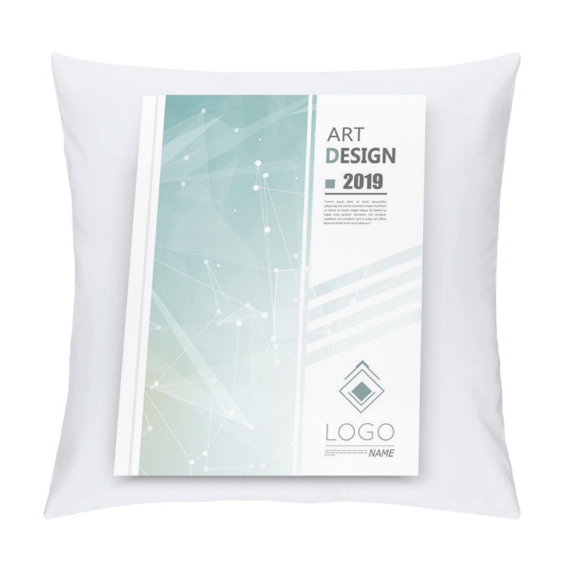 Personality  Abstract Composition, Grey Polygonal Stripe Font Texture, Square Part Construction, White A4 Brochure Title Sheet, Creative Figure Icon, Commercial Logo Surface, Firm Banner Form, EPS 10 Flier Fiber Pillow Covers