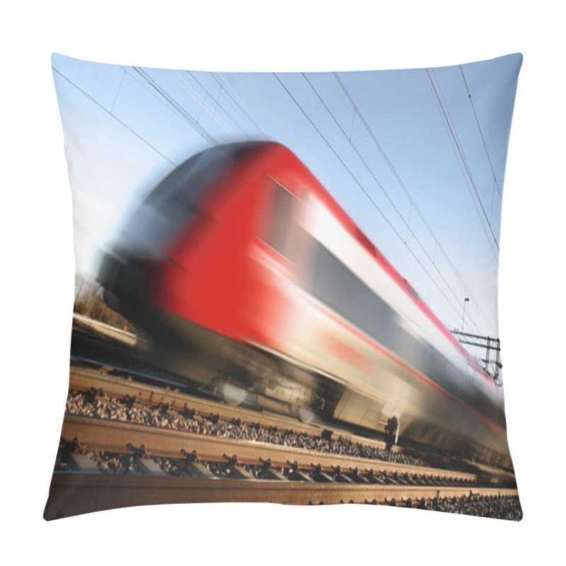 Personality  Fast Train With Motion Blur Pillow Covers