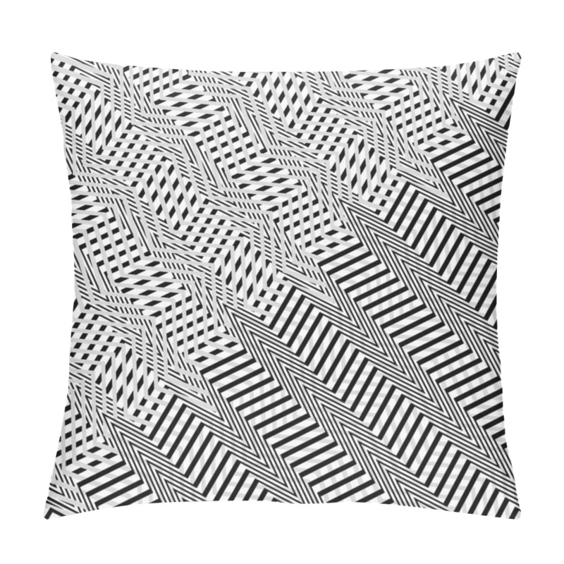 Personality  Interlace, Interlocking Lines. Curve, Flex Intersecting Lines Gr Pillow Covers