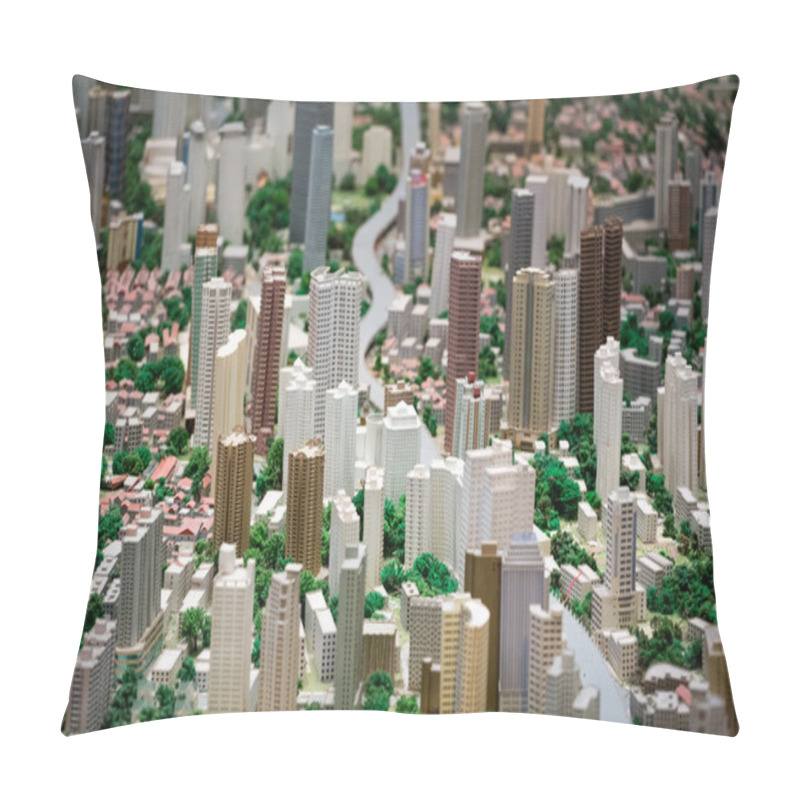 Personality  3D Model Of The City Of Shanghai Pillow Covers