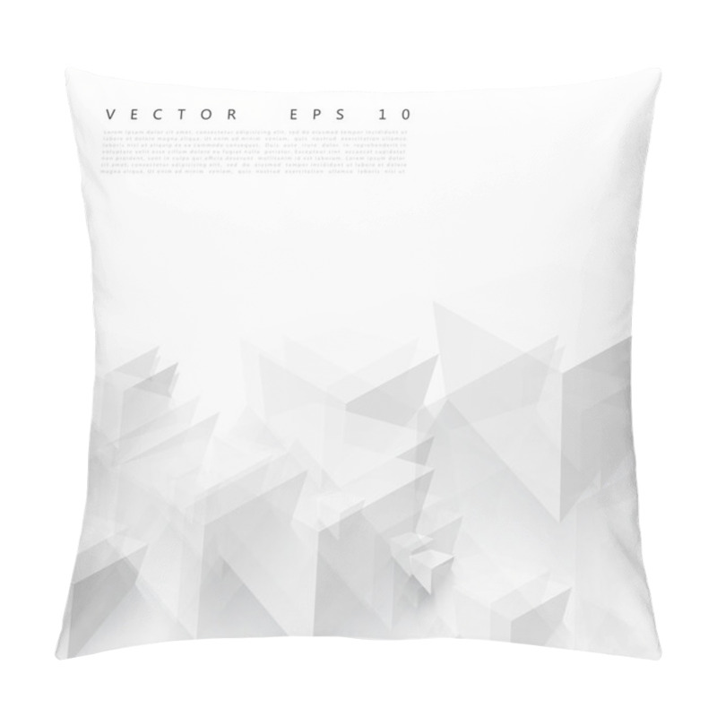 Personality  Vector Abstract Geometric Shape From Gray Cubes. Pillow Covers