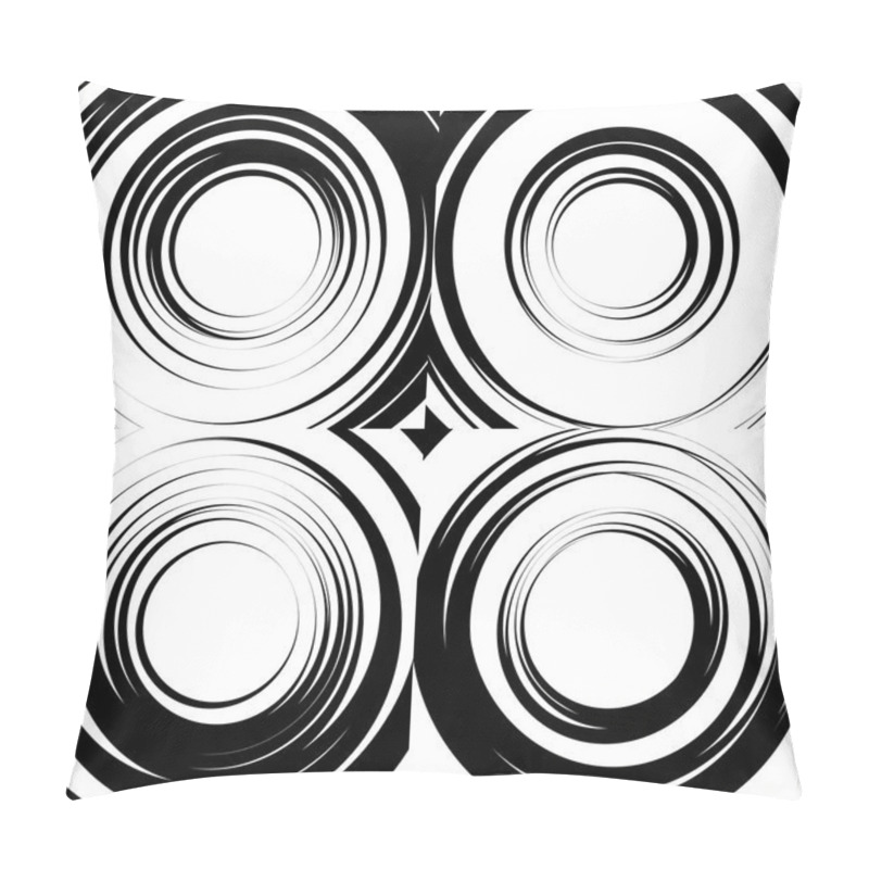 Personality  Set Of Concentric Abstract Circular Backgrounds. Pillow Covers