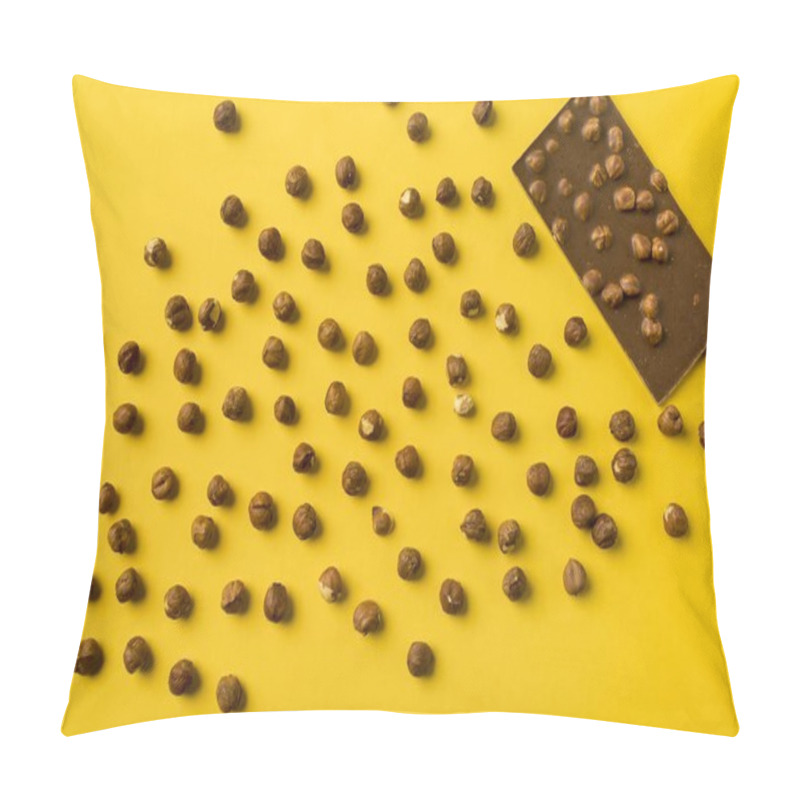 Personality  Chocolate Bar With Scattered Nuts Pillow Covers