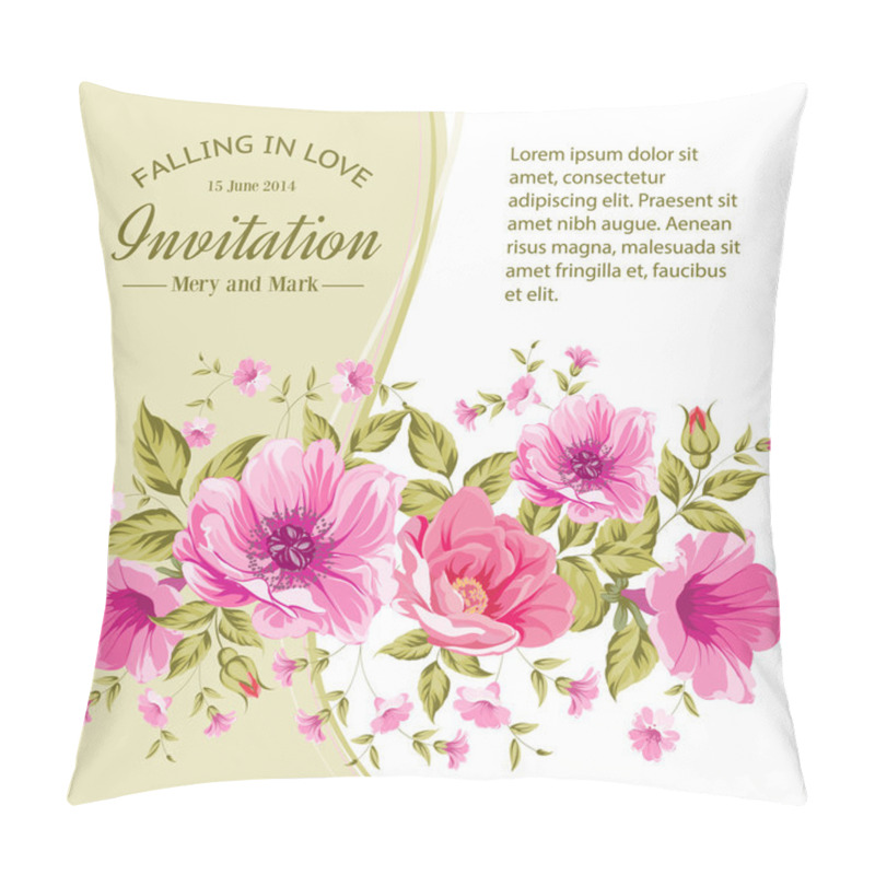 Personality  Card With Flowers Pillow Covers