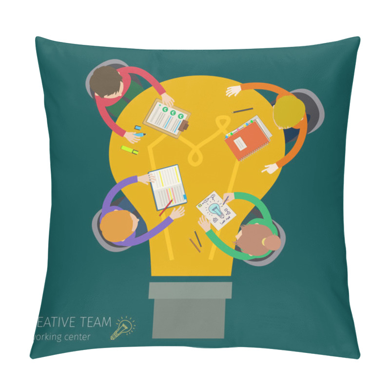 Personality  Concept Of Creative Teamwork Pillow Covers