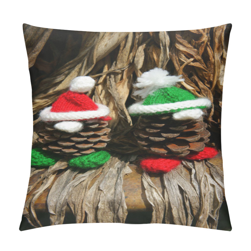 Personality  Christmas Pine Gnome, Xmas Pinecone Pillow Covers