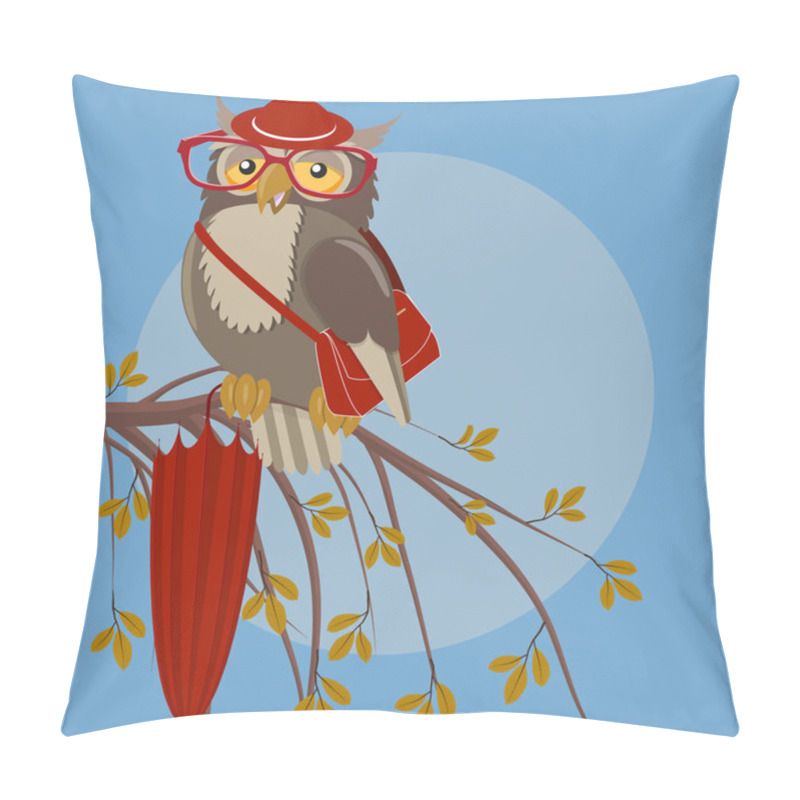 Personality  Owl In Hat Pillow Covers