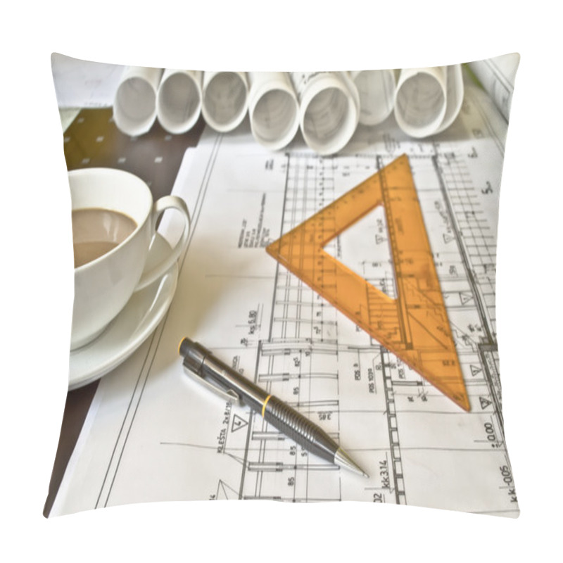 Personality  Architectural Plan,technical Project And Constructions Pillow Covers