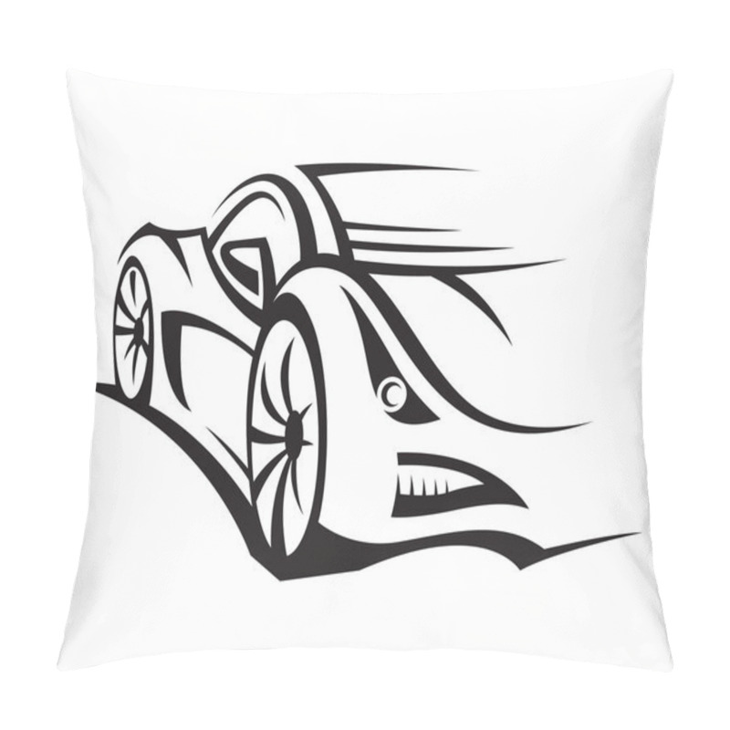 Personality  Illustration Of A Car Pillow Covers