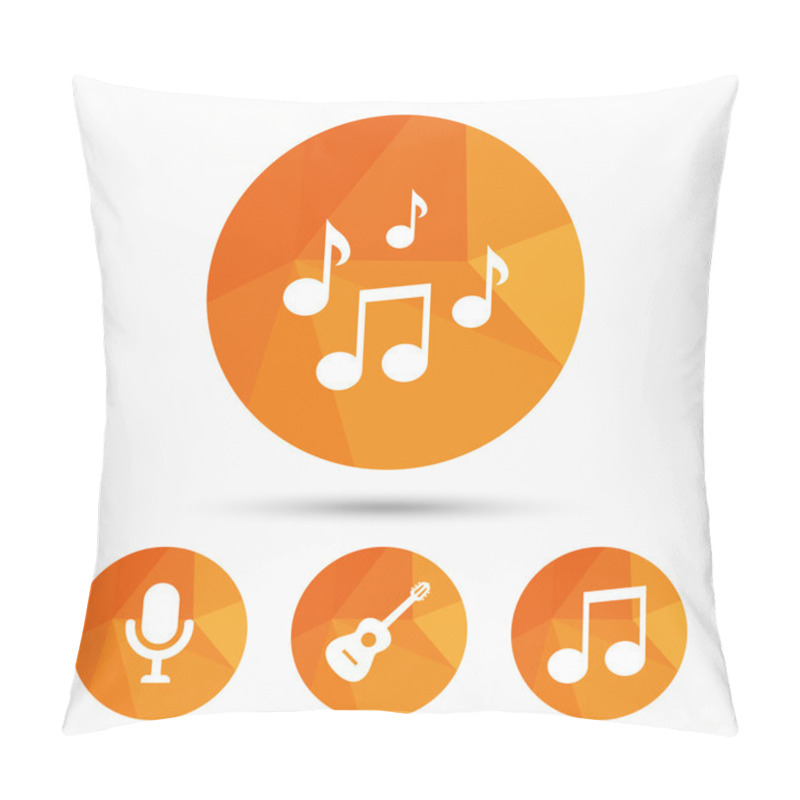 Personality  Music Icons. Microphone, Acoustic Guitar. Pillow Covers