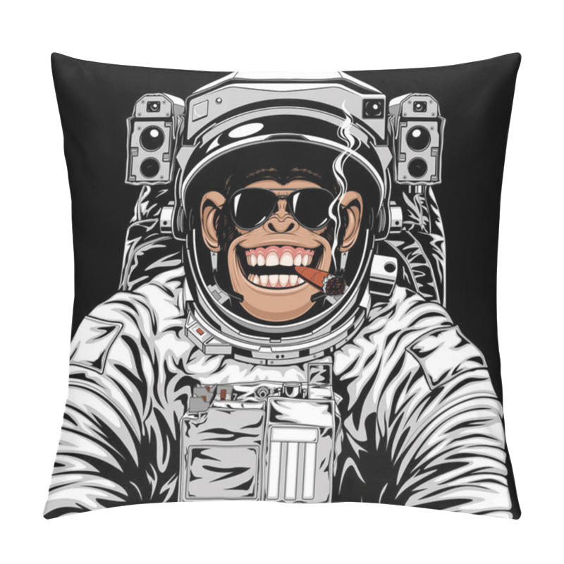 Personality  Monkey Cheerful Astranavt Pillow Covers