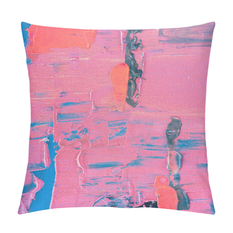 Personality  Abstract Background With Pink Oil Paint Brush Strokes  Pillow Covers