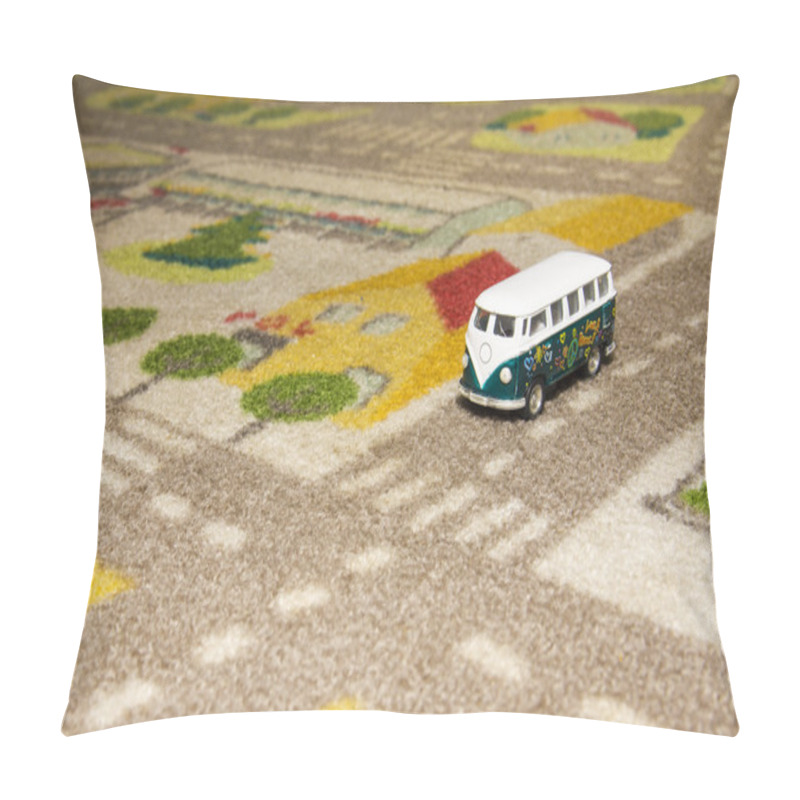 Personality  Toy Car (bus) On Carpet Pillow Covers