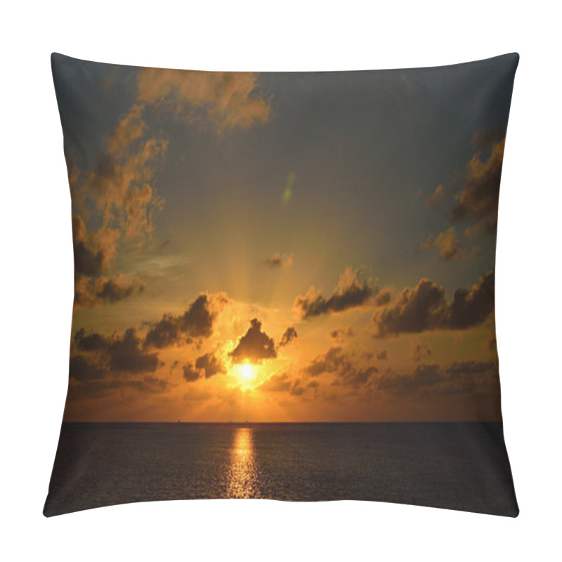 Personality  Blue Sky With White And Blue And Pink Clouds. Clear Sky. Beautiful Sky. Evening Sky. Yellow And Blue Cloud In The Sky. Pillow Covers