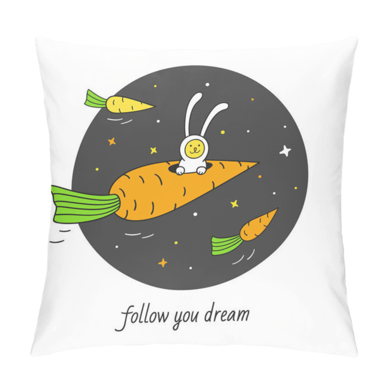 Personality   Bunny Rabbit Astronaut  Pillow Covers