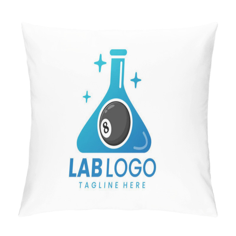 Personality  Innovative Lab And Billiard Logo, Great For Science, Sports, And Branding Projects Pillow Covers