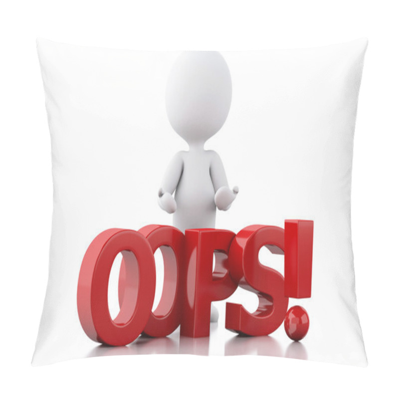 Personality  3d White People With The Word Oops Pillow Covers