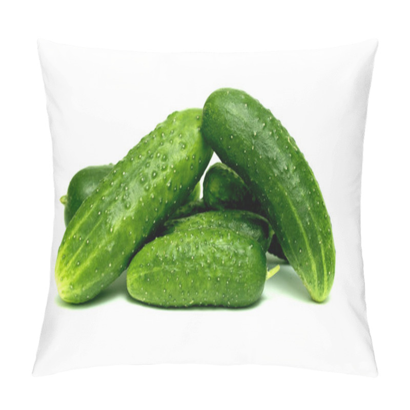 Personality  Green Cucumber Isolated Pillow Covers