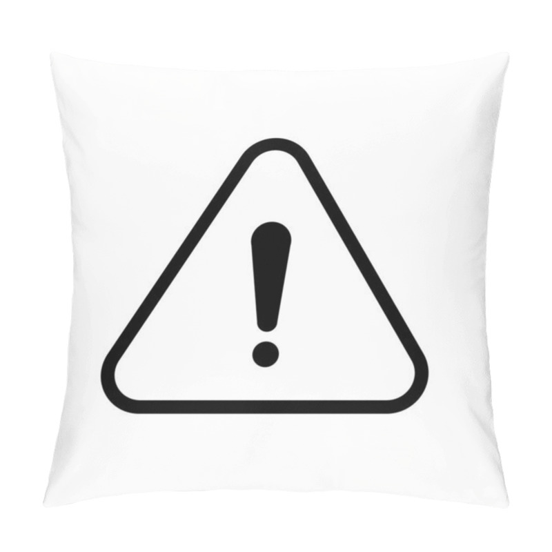 Personality  Hazard Warning Symbol. Vector Warning Icon, Danger Sign, Problem Icon Isolated On White Background For Web, Printing, App And Interface. Pillow Covers