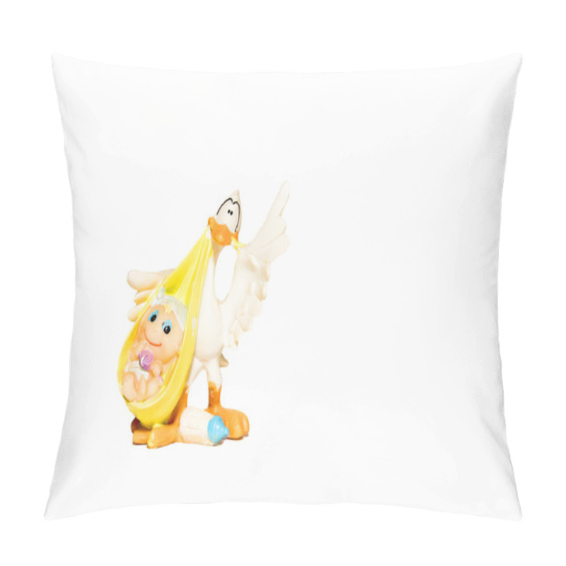 Personality  Stork Carrying A Baby Pillow Covers