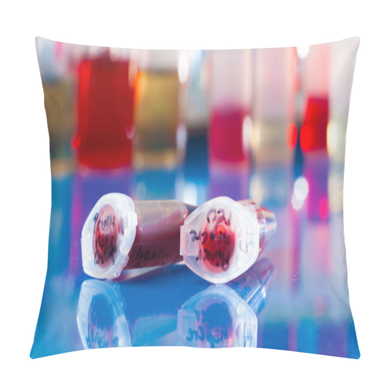 Personality  Sample Of Stem Cells In The Reaction Tube Pillow Covers