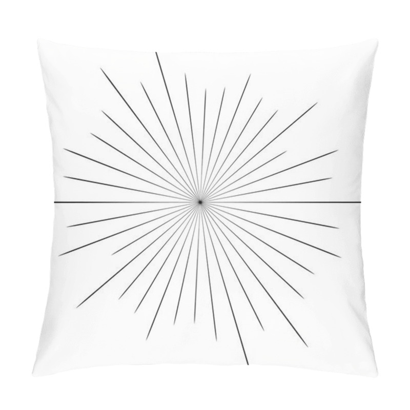 Personality  Circular Radial, Radiating Lines Element  Pillow Covers