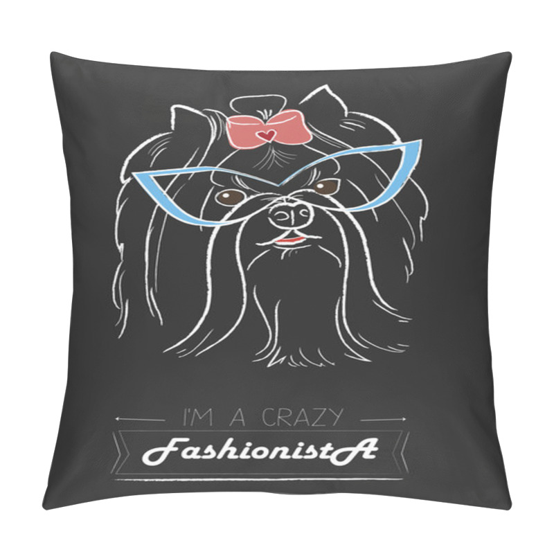 Personality  Yorkshire Terrier Fashionista Pillow Covers